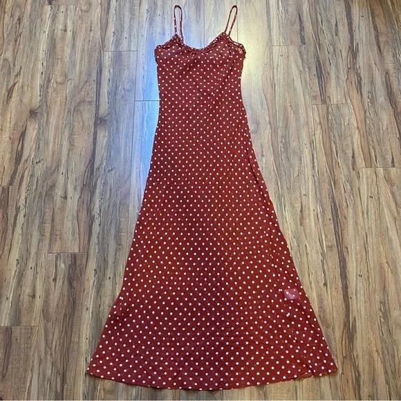 NWT Réalisation Par The Esmé Rouge Spot 100% Silk Slip Dress Size S - Picture 3 of 15